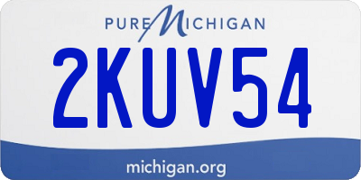 MI license plate 2KUV54