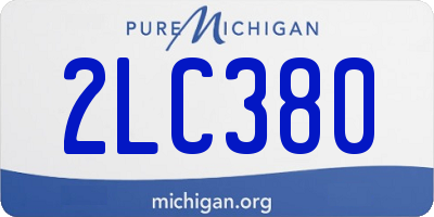 MI license plate 2LC380