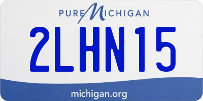 MI license plate 2LHN15