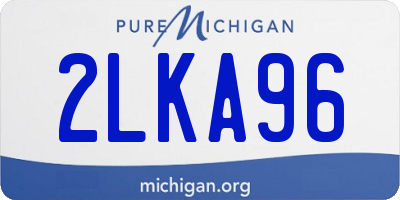 MI license plate 2LKA96