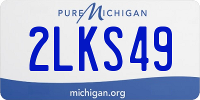 MI license plate 2LKS49