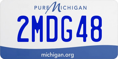 MI license plate 2MDG48