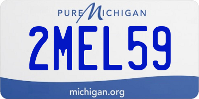 MI license plate 2MEL59