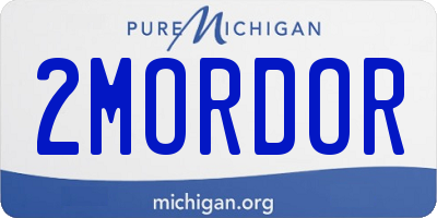 MI license plate 2MORDOR