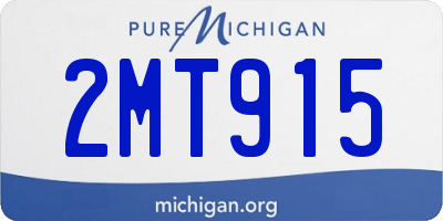 MI license plate 2MT915