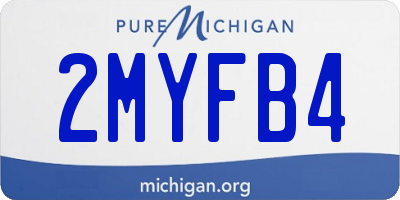 MI license plate 2MYFB4