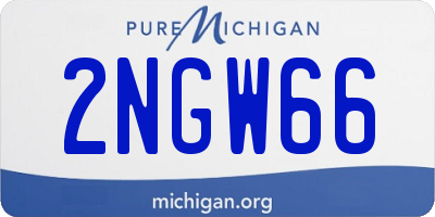 MI license plate 2NGW66