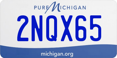 MI license plate 2NQX65