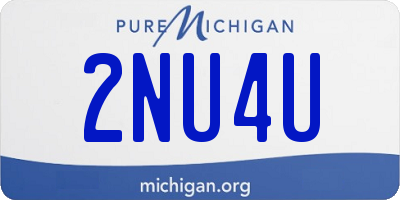 MI license plate 2NU4U