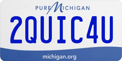 MI license plate 2QUIC4U