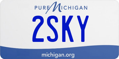 MI license plate 2SKY