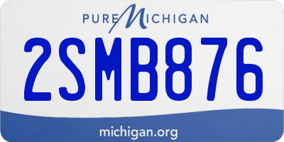 MI license plate 2SMB876