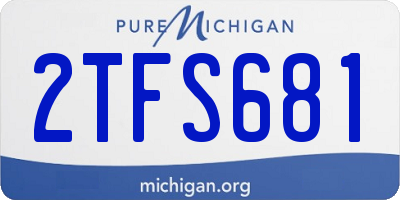 MI license plate 2TFS681