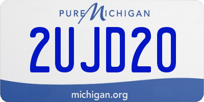 MI license plate 2UJD20