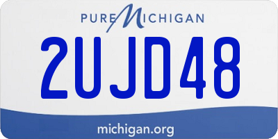 MI license plate 2UJD48