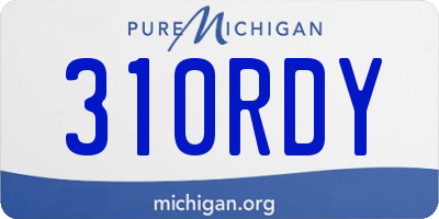 MI license plate 310RDY