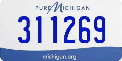 MI license plate 311269