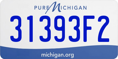 MI license plate 31393F2