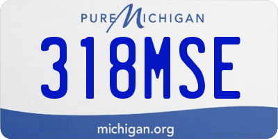 MI license plate 318MSE