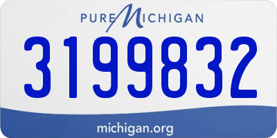 MI license plate 3199832