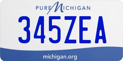 MI license plate 345ZEA