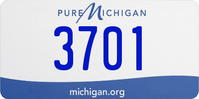 MI license plate 3701