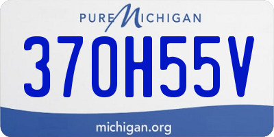 MI license plate 370H55V