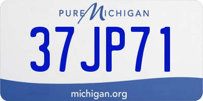 MI license plate 37JP71