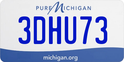 MI license plate 3DHU73