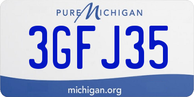 MI license plate 3GFJ35