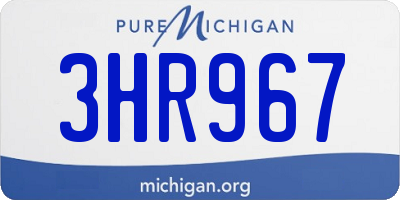 MI license plate 3HR967