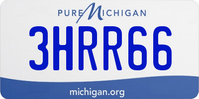 MI license plate 3HRR66