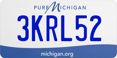 MI license plate 3KRL52