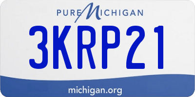 MI license plate 3KRP21