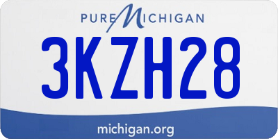 MI license plate 3KZH28