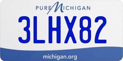 MI license plate 3LHX82