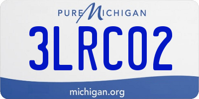 MI license plate 3LRC02