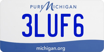 MI license plate 3LUF6