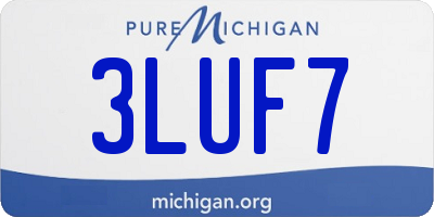 MI license plate 3LUF7