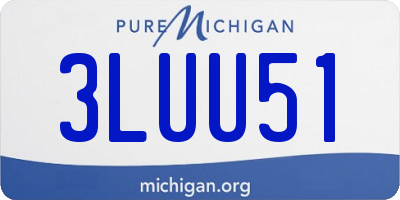 MI license plate 3LUU51