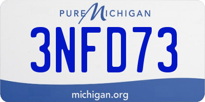 MI license plate 3NFD73