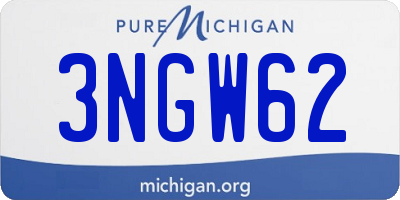 MI license plate 3NGW62