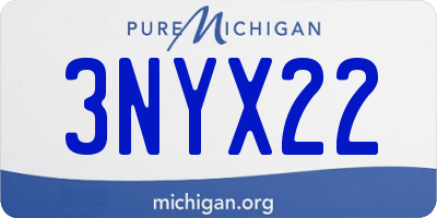 MI license plate 3NYX22