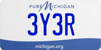 MI license plate 3Y3R