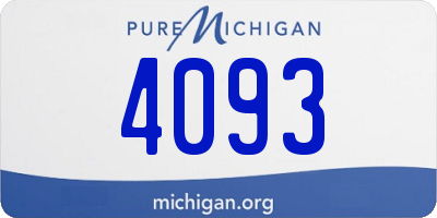 MI license plate 4093