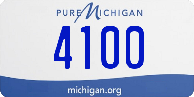 MI license plate 4100