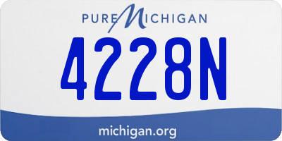 MI license plate 4228N