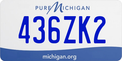 MI license plate 436ZK2