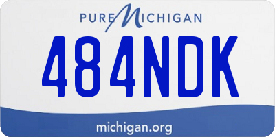 MI license plate 484NDK