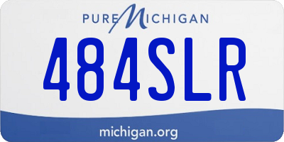 MI license plate 484SLR